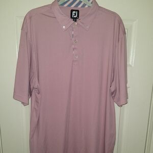 Footjoy FJ Pink Short Sleeve Polo Golf Shirt Men's sz XL W/ Logo